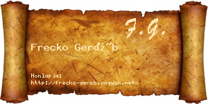 Frecko Geréb névjegykártya